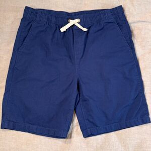 Lands End Kids Pull On Elastic Waist Shorts XL 18-20 Unisex Navy Comfy Cotton
